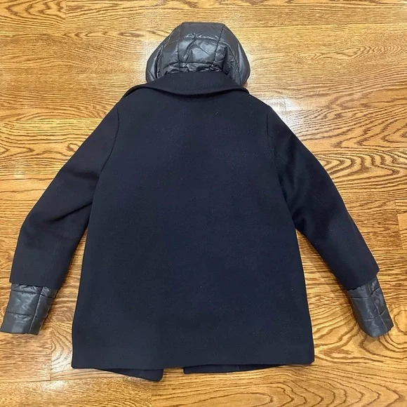 Herno Layered Quilted & Wool Puffer Jacket Navy size 42 - Picture 6 of 8